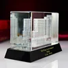Noble 3d Laser Engraved Building Model Crystal Cube