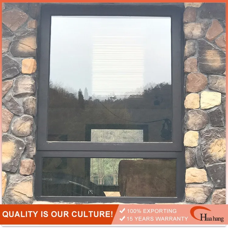 Economical Custom Design Brown Aluminum Fixed And Casement Glass Windows