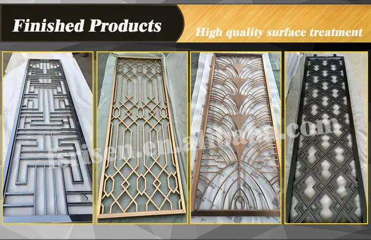 restaurant decorative stainless steel room partition door