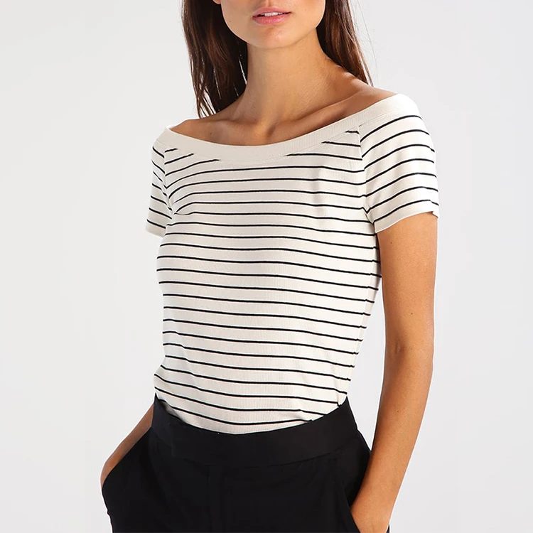 New model women's tshirt fashionable design one shoulder t-shirt