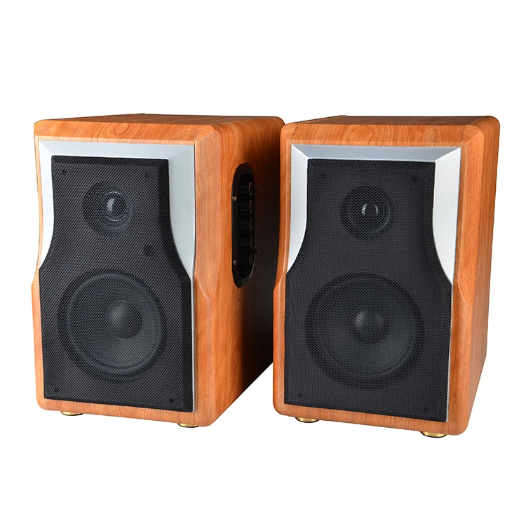 Powered Bookshelf Speakers - 2.0 Active Speaker - Studio Monitor Speaker - Wooden Enclosure - 60 Watts RMS