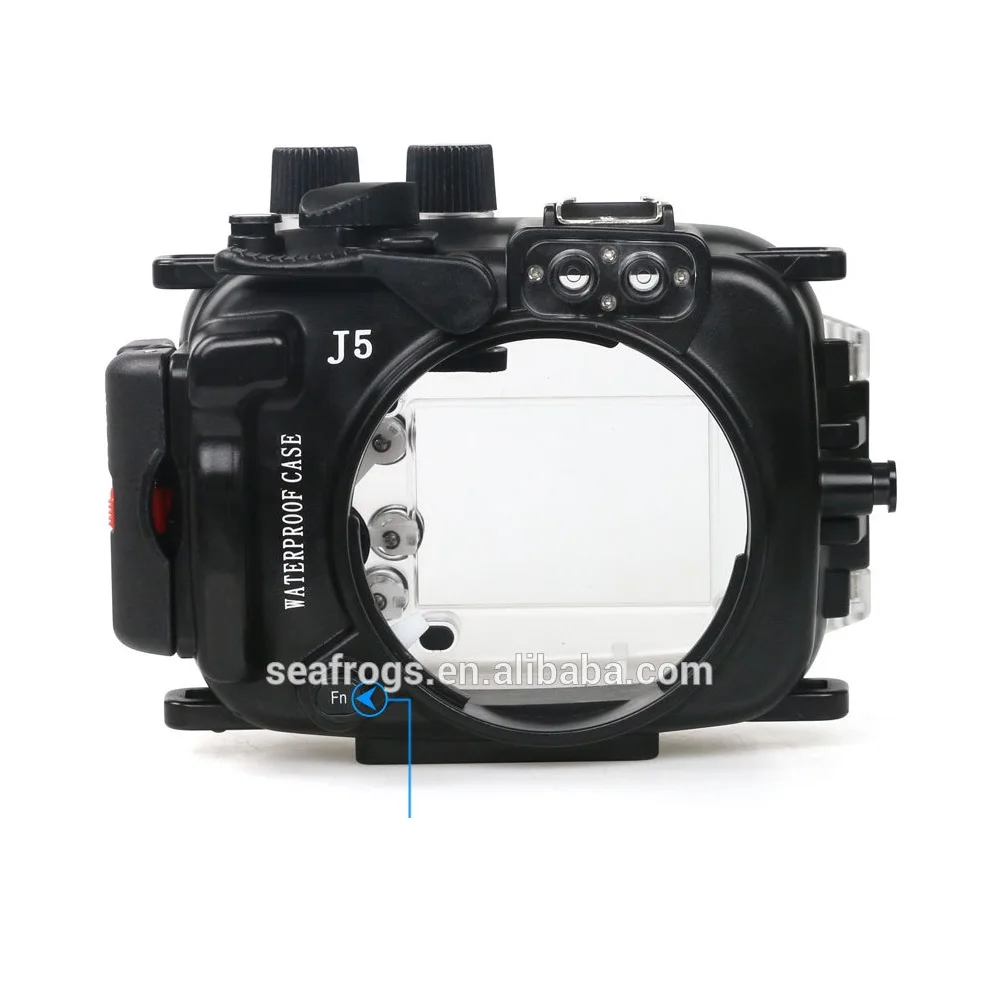 

Seafrogs J5 camera underwater waterproof case compact digital diving housing for Nikon camera J5 + fisheye Dome port, Black