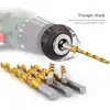 Amazon supplier Drill Concrete,Tile, Brick,Plastic,Wood, Metal Titanium Coated High Speed Steel14 pieces Twist Drill Bit Set