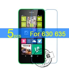 5pcs Ultra Clear LCD Screen Protector Film Cover For Nokia Lumia 630 635 Protectiv Film + cloth