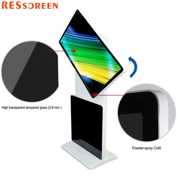 Поворотный дисплей. ЖК дисплей поворотный напольный. Экран для рекламы крутится.