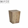 Mayco Farmhouse Style Solid Block Wooden Sofa Side End Table