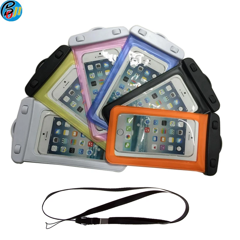 

Clear Waterproof pouch Dry Cover For 5.5--6.0 inch Phone, Black, blue, green, orange, pink, , red, transparent, white, yellow