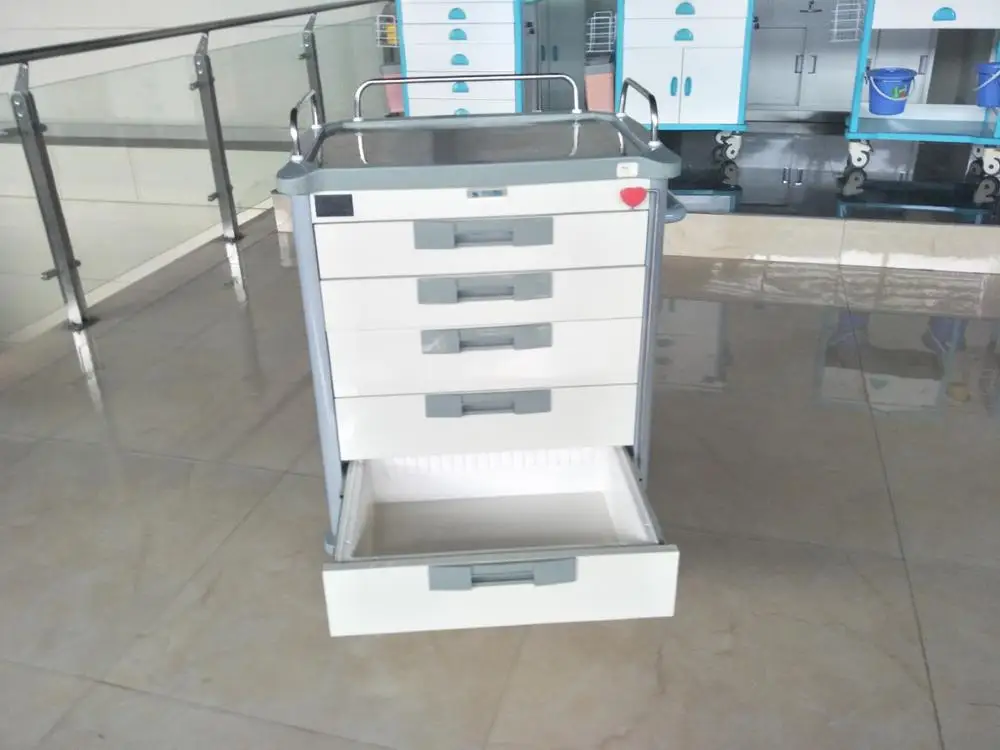medical trolley with 5 drawer/drug cart for ward