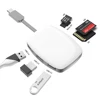 USB 2.0 3-Port Hub with SD, MicroSD, MS,M2 Card Reader Combo for iMac, MacBook Pro