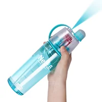 

Plastic Sport Drinking Spray Water Bottle with Spray and Straw