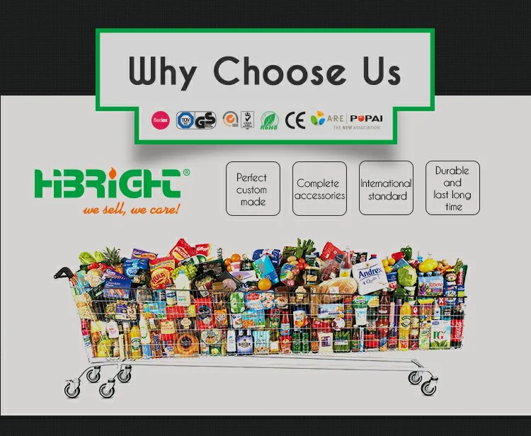 Popular Wholesale Cheap Price Supermarket Push Cart Retail Grocery