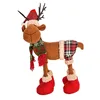 Z166 3D Lifelike Standing Christmas Reindeer Toys Santa Decoration Gift