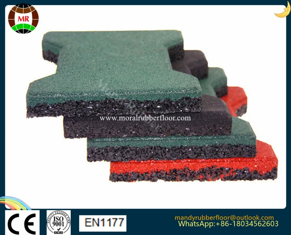 
Factory on sales Dog bone rubber tile, rubber floor , rubber mat 