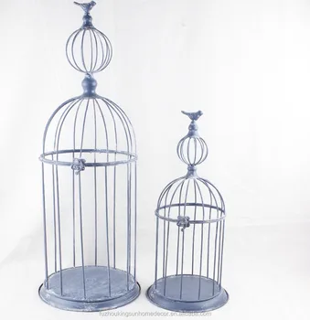 Wholesale Metal Chic Country Garden Decor Dome Top Vintage Bird