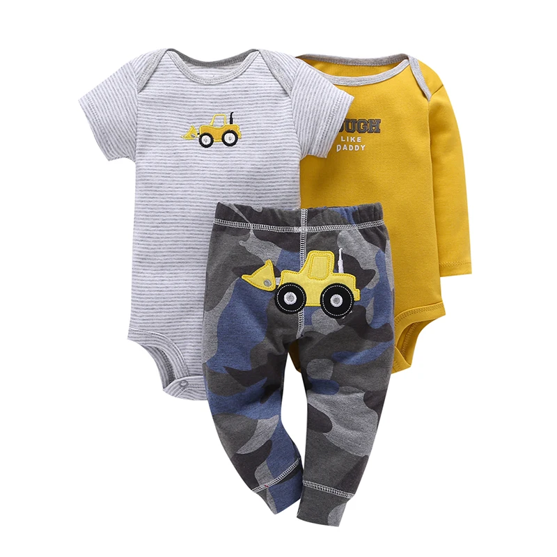 

Unisex Ropa Bebes 3pcs Baby Clothing Outfit Gift Clothes Set Newborn, 10colors