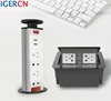 Pull Up tower Kitchen tabletop Pop Up Sockets with 3 Way UK Power Plugs