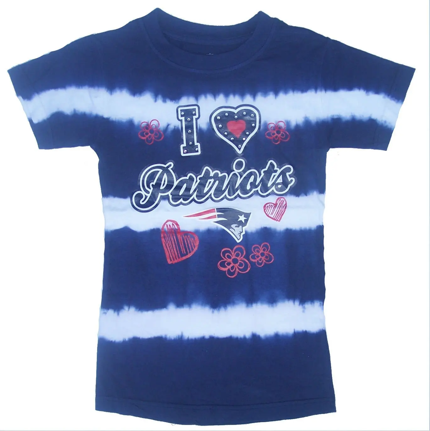 Buy New England I Love Patriots Girls Large 10 12 Tie Dye Short Sleeve T Shirt Nfl In Cheap Price On Alibaba Com