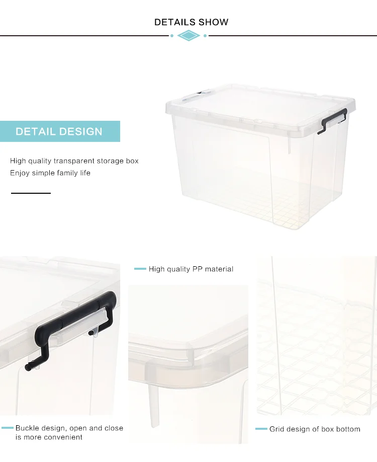Household stackable tool plastic storage box with lock