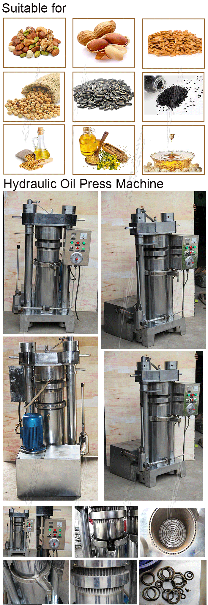 Trade Assurance Hydraulic Ginger Extraction Cooking Oil Manufacturing