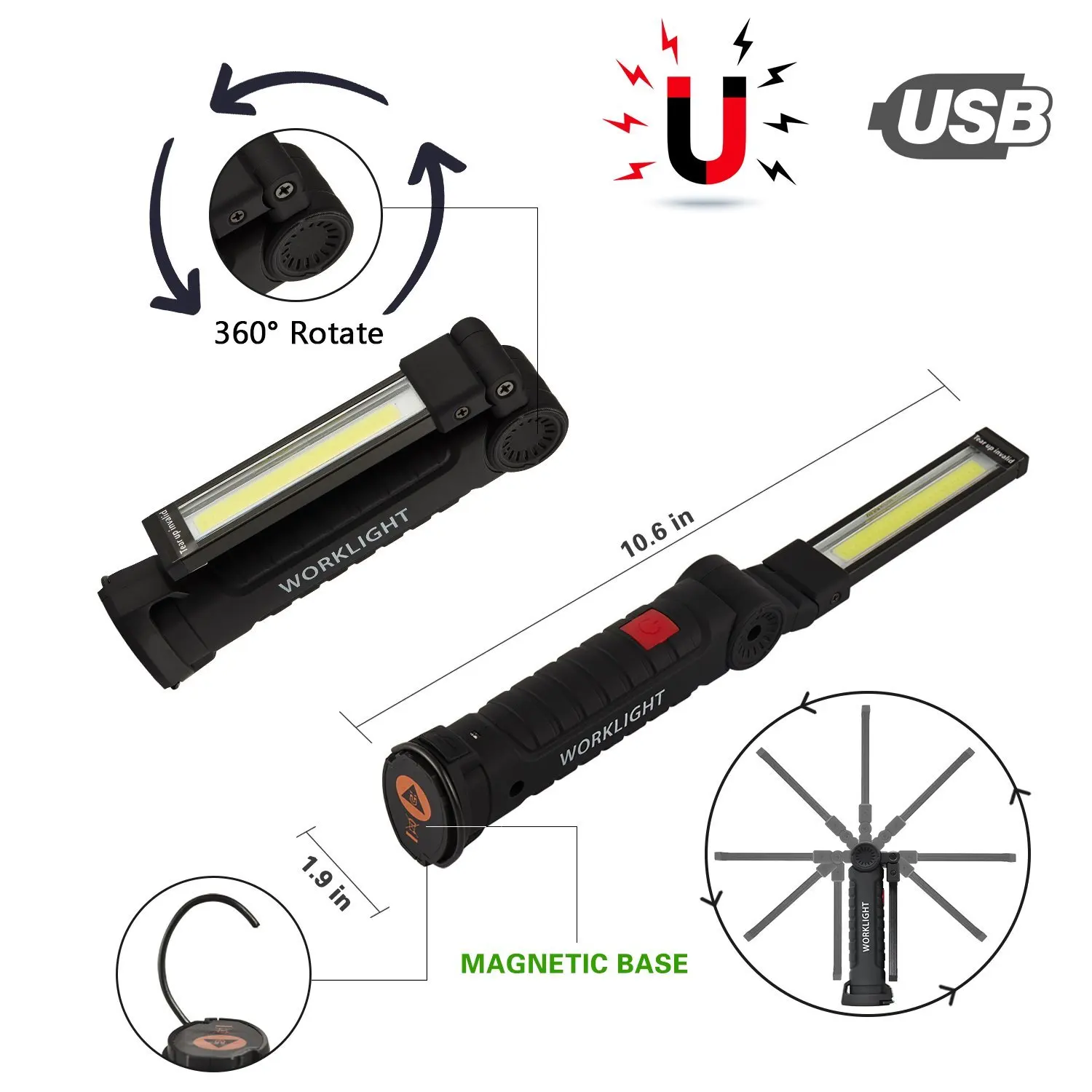 Yala 2018 Usb Rechargeable Portable Harbor Freight Led Work Light Buy