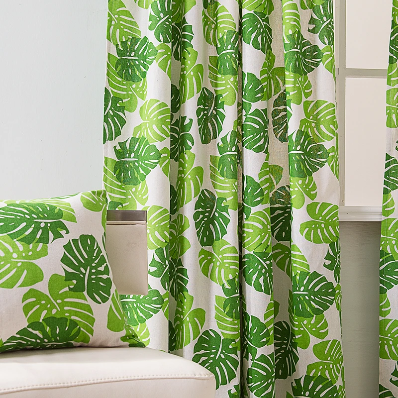 fashion curtain designs cotton and linen curtain ready goods fast shipping