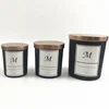 Kinglux 3/6.5/12oz Matte Black Glass Candle Container
