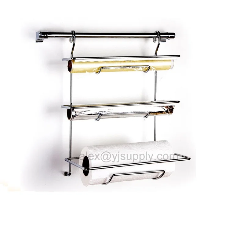 Kitchen Roll Holder Tin Foil Cling Film Paper Towel Wrap Dispenser