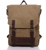 New arrival men leather canvas outdoors sport backpacks