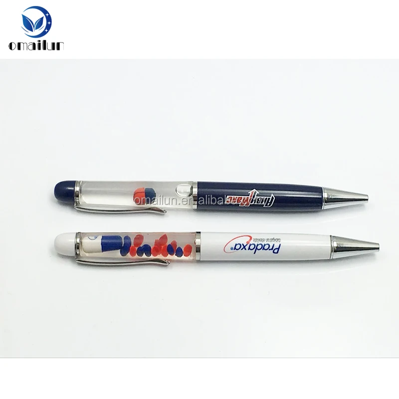 Custom 3D 2D Floater Pen - Promotional Liquid Ballpoint