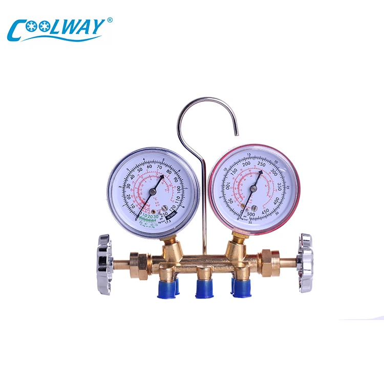 China Standard Pressure Manifold Gauge Set Automatic AC R134a Refrigeration Brass Digital Manifold Gauge