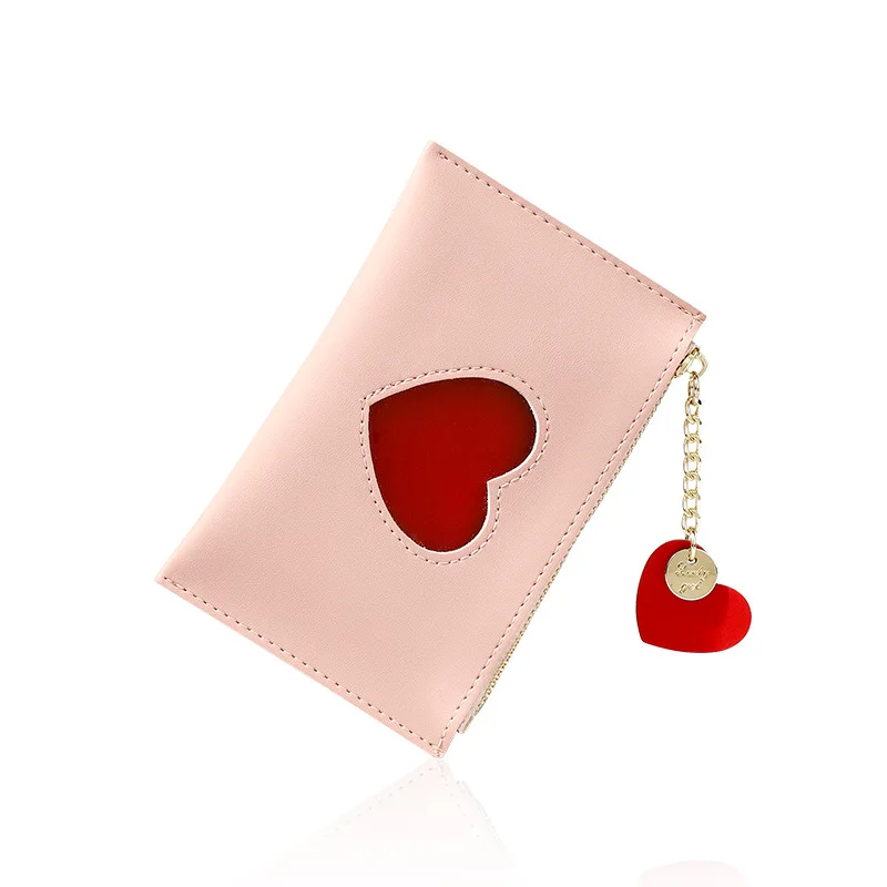 

2019 Korean version of the ladies multi-function coin card package Stylish jelly love female coin purse, Black, blue, pink, gray, green, yellow