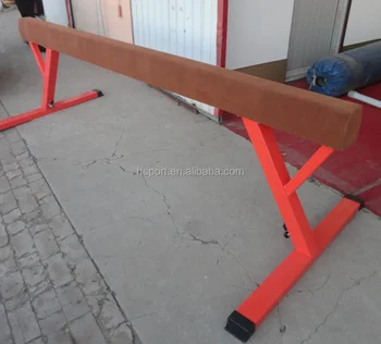 Tan Color Training Balance Beam Professional Wooden Beam For Sale