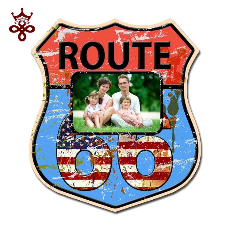 
New Creative Route 66 Photo Frame Design For Kitchen Garden Decoration 