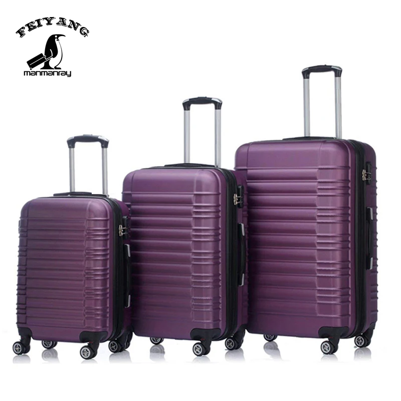 

3 pieces travel luggage sets, cabin trolley case, hard shell ABS PC suitcases luggage, Variety