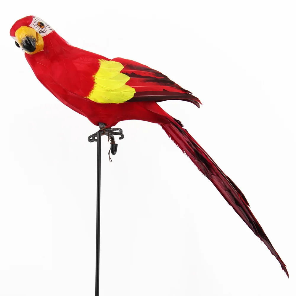 

A66 45CM Props Creative Park Decorations Gift Props Parrots Home Garden Decor Lightweight Parrot Garden Simulation Bird
