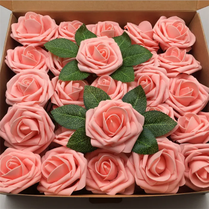 F1119 Wholesale Cheap Small Floral Foam Rose Flower Arrangement For