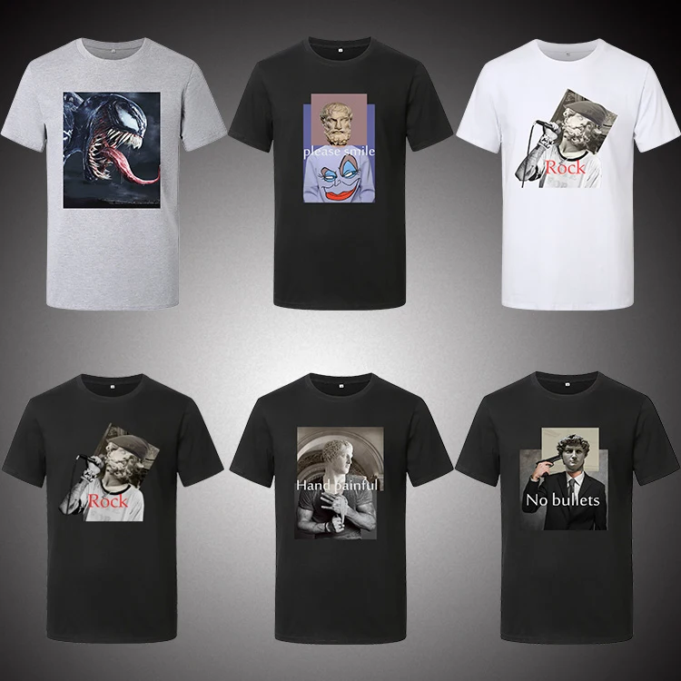 Wholesale 100% Cotton Street Wear Digital Print Graphic Men T Shirt