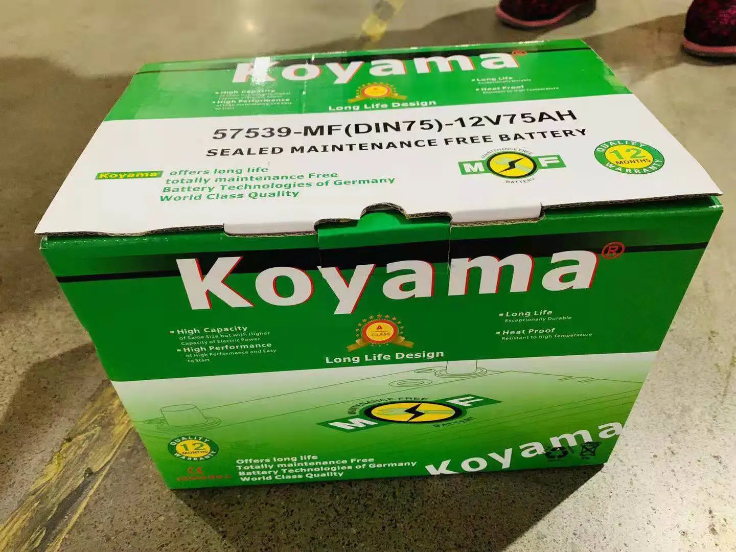 Super Starter Auto Batteries Din75mf Best Selling In Ghana