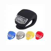 

Clover 1sets free sample cheap 2 LED Colorful bicycle Rear lamp Safety Waterproof Rubber silicone bike light