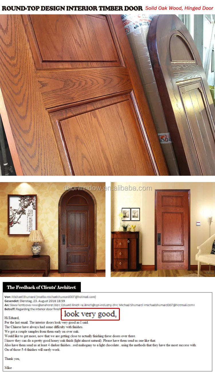 american imported red oak doors wooden Plain Panel Luxury house Bedroom Interior Wooden Door