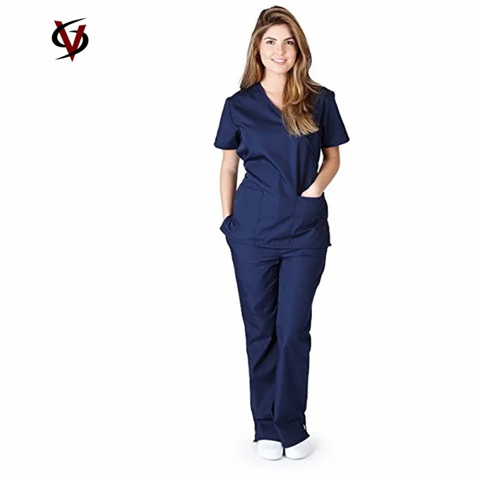 
Hot Sale Doctor uniforms medical nursing scrubs uniform clinic scrub sets short sleeve tops+pants uniform 