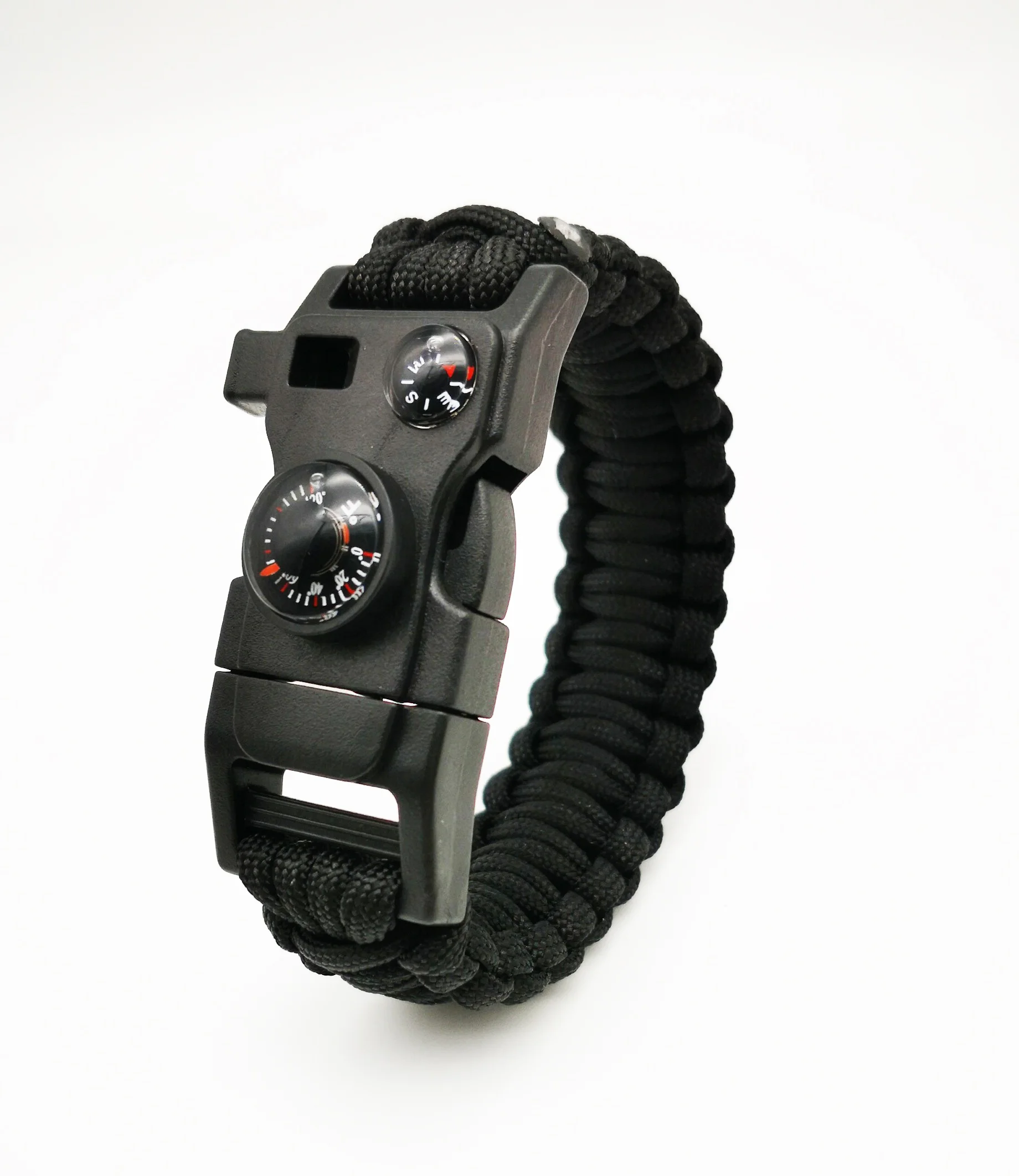 

Multi Tool 12 in 1 Parachute Rope Paracord Survival Bracelet With Private Label, Camo / black bracelet