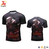 Compression Sublimation T Shirt Printing Athletic T Shirt Spandex Slimming Body Shape Top