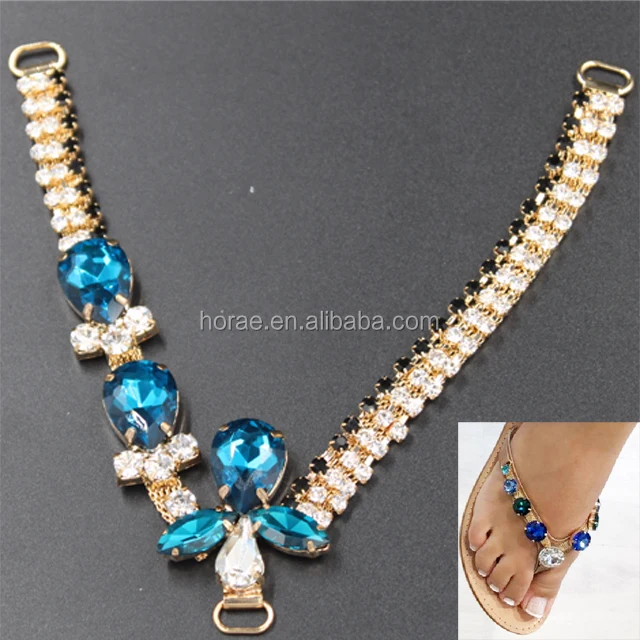 

high quality lady sandal decoration rhinestone crystal jewelry shoe accessories