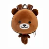SUPERCUTE custom logo animal toy teddy bear plush backpack, 3d kids zoo animal plush teddy bear backpack
