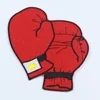 China Manufacture Customize Hot Cut Border Boxing Gloves Embroidery Patch Bag Badge Iron on Patch for Clothes