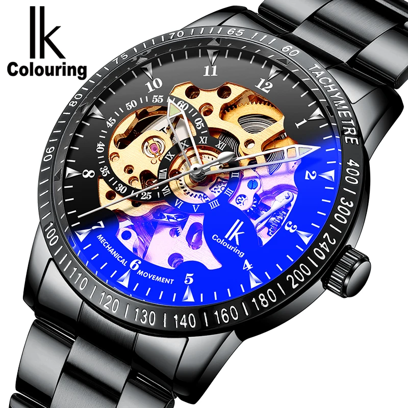 

IK colouring 98226G Men Automatic Mechanical Watch Skeleton Wristwatch Relogio Masculino, 13 color for you choose