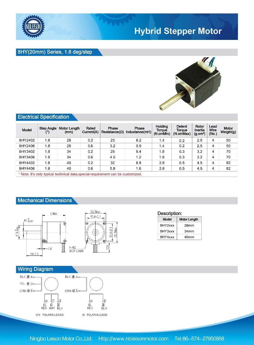 Nema 8 20mm Size Micro Stepper Motor - Buy Stepper Motor,Micro Stepper ...