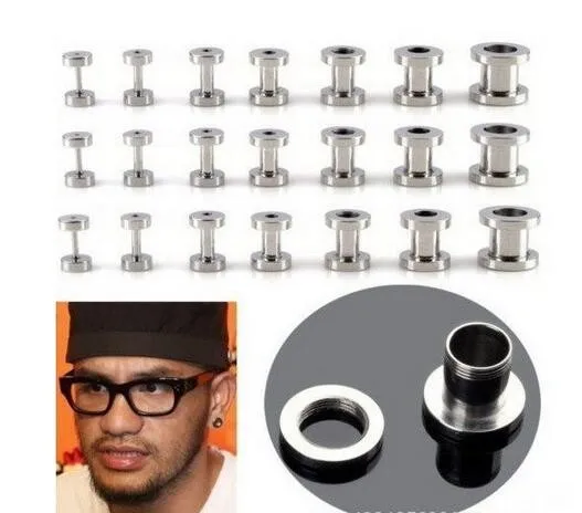 

Stainless Steel Screw Ear Plug Tunnel Stretcher Flesh Gauge Ear Expander Punk Men Women Earrings Jewelry Earring Plugs Different