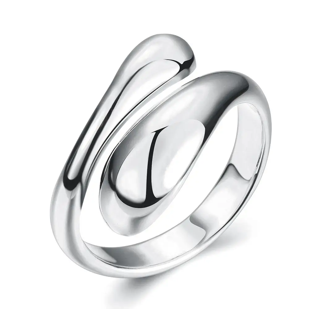 

PandaHall 18K Real Platinum Plated Adjustable Brass Women Finger Rings